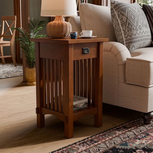 Tatum Antique Oak Single Drawer Side Table