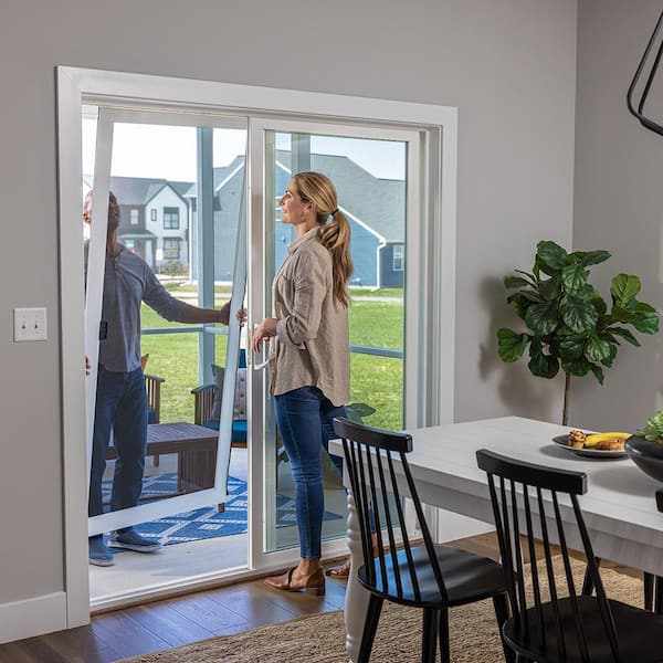 RITESCREEN MFit KD Door 48 in. x 80 in. Bronze Aluminum Screen Door