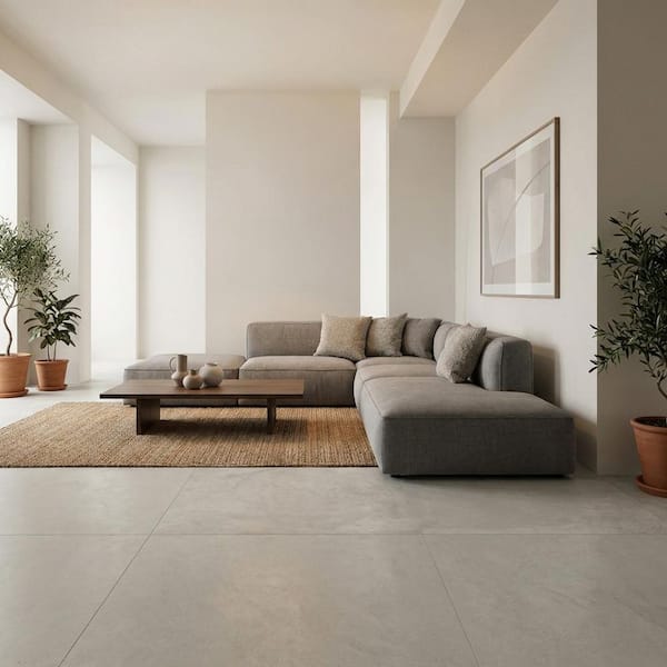 Bedrosians Thaddeus 32 in. x 32 in. Matte White Porcelain Tile