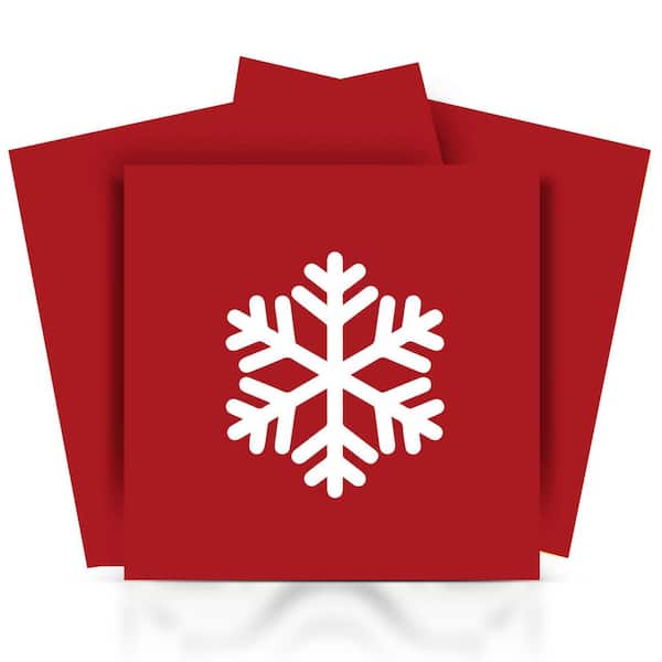 Red CN01 4 in. x 4 in. Vinyl Peel and Stick Tile (24-Tiles, 2.67 sq. ft. / Pack)