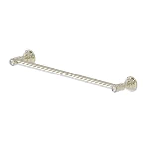 Carolina Crystal Collection 18 in. Wall Mounted Towel Bar in Polished Nickel