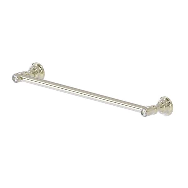 Allied Brass Carolina Crystal Collection 30 in. Wall Mounted Towel Bar in Polished Nickel
