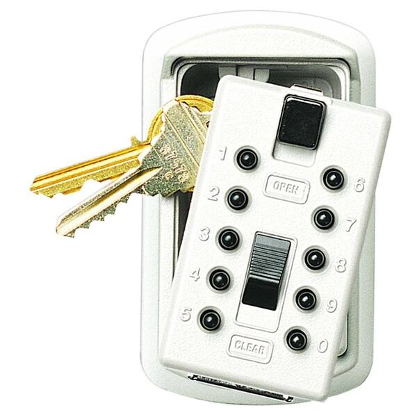Kidde Slimline 2-Key Lock Box with Pushbutton Lock, ​White