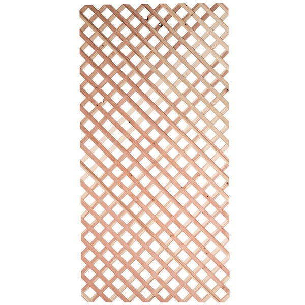 Unbranded 7/16 in. x 4 ft. x 8 ft. Redwood Architectural Unframed Lattice