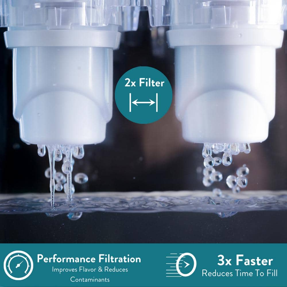 Perfect Pour XL 35-Cup Blue Plastic Water Filter Dispenser