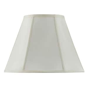 CAL Lighting 11 in. Cream Fabric Vertical Piped Coolie Shade SH-8101/17 ...