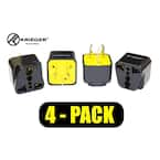 Krieger Universal to European Plug Adapter (4-Pack) KR-EUR4 - The Home Depot