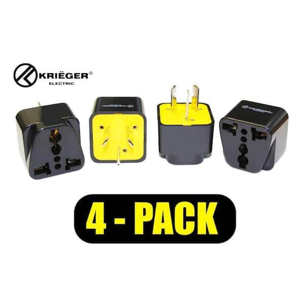 Krieger Universal to Australia Plug Adapter (4-Pack)