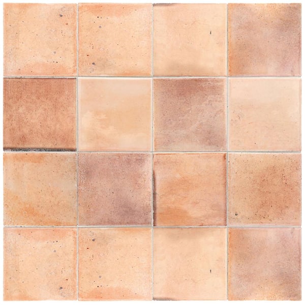 Apollo Tile Antiek Pink 3.94 in. x 3.94 in. Glossy Ceramic Square Wall and Floor Tile (5.39 sq. ft./case) (50-pack)