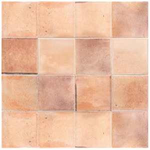 Antiek Pink 3.94 in. x 3.94 in. Glossy Ceramic Square Wall and Floor Tile (5.39 sq. ft./case) (50-pack)