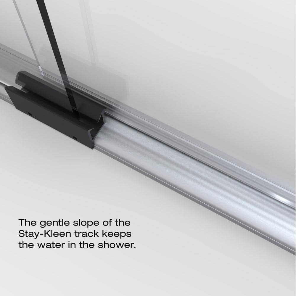 Infinity 70" High Brushed Nickel Semi-Frameless Sliding Shower Door