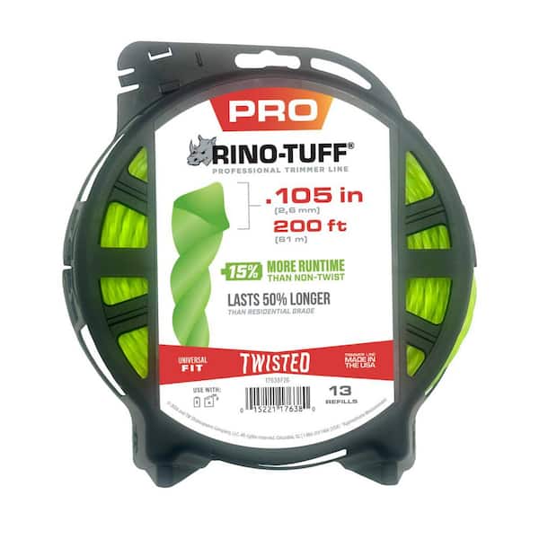 Universal Fit 0.105 in. x 200 ft. Pro Twisted Line for Gas and Select Cordless String Grass Trimmer/Lawn Edger