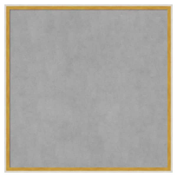 Amanti Art Paige White Gold 25 in. x 25 in Framed Magnetic Board