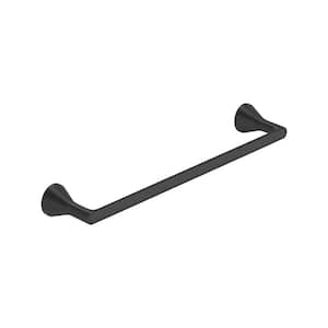 Aspirations 18 in. Wall Mounted Towel Bar in Matte Black