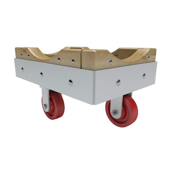 Vestil 24 in. x 36 in. 4,000 lbs. Capacity Platinum Gray Hardwood/Steel Dolly with Phenolic Wheels