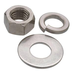 5/8 in. Stainless Steel Nuts, Washers and Lock Washer (4-Piece)