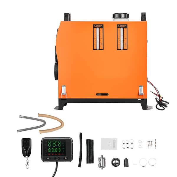 27300 BTU Orange Diesel Air Heater, Portable Forced Air Corded Space Heater with Remote Control, Low Fuel Consumption