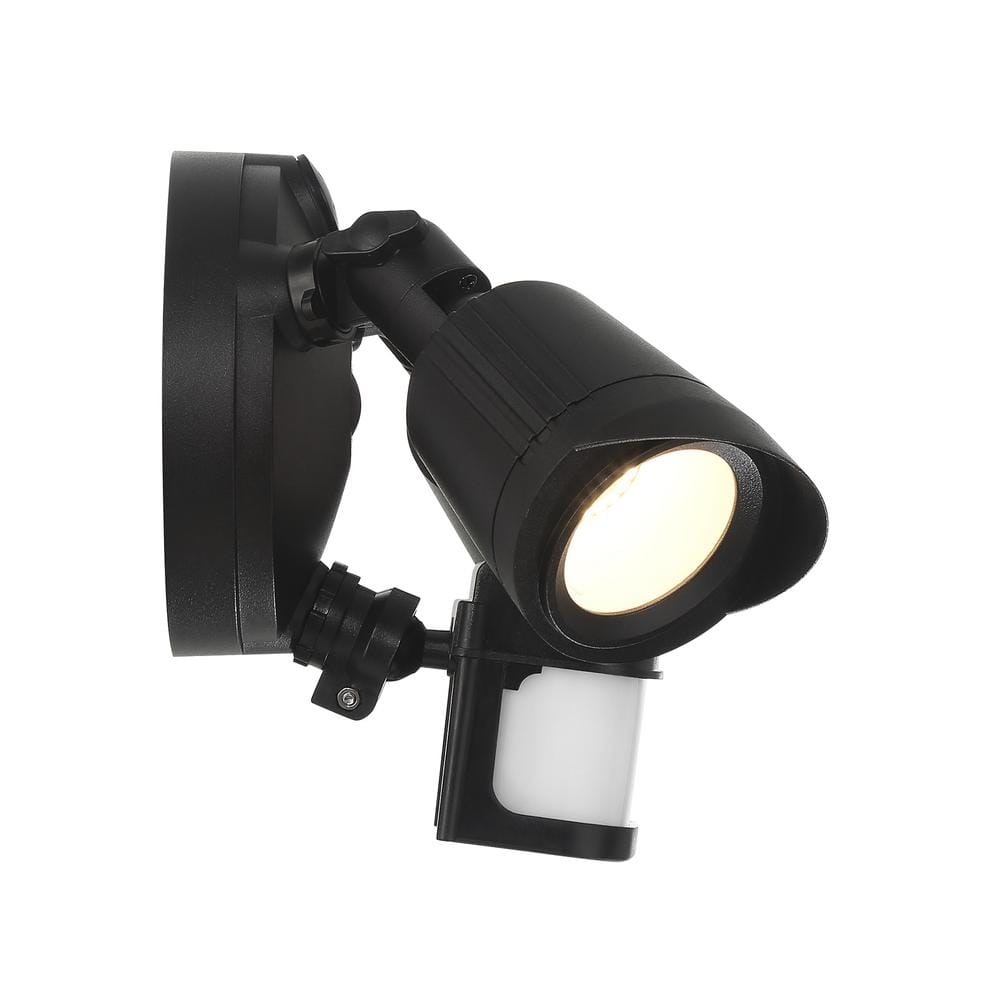 Black Dual Head LED Motion Sensor Security Flood Light