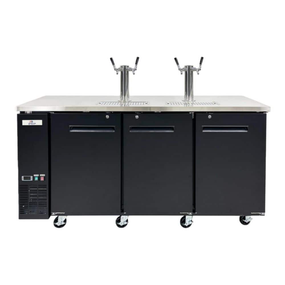 72.8 in. W Two Tower Four Taps Three Half Barrel Beer Keg Dispenser Refrigerator price history on PriceWatchPro