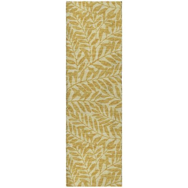 Dream Shag Premium Machine Washable Abstract ADS111 Gilded 2 ft. x 7 ft. Runner Rug