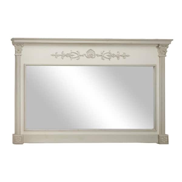 ORNATE CENTRE MOULDING FOR MIRROR OR FIREPLACE WHITE RESIN 