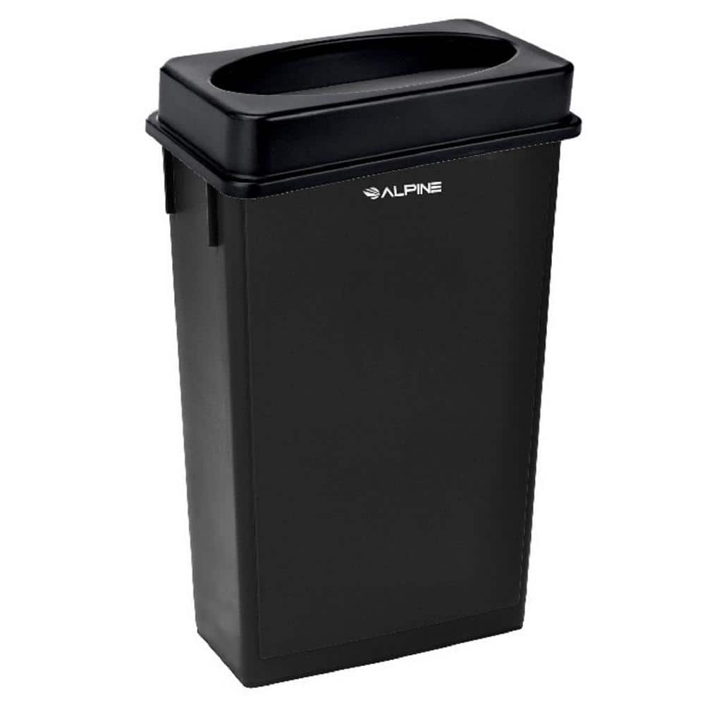 Alpine Industries 23 Gal Black Vented Heavy Duty Plastic Commercial   Alpine Industries Commercial Trash Cans 477 Blk Pkg2 64 1000 