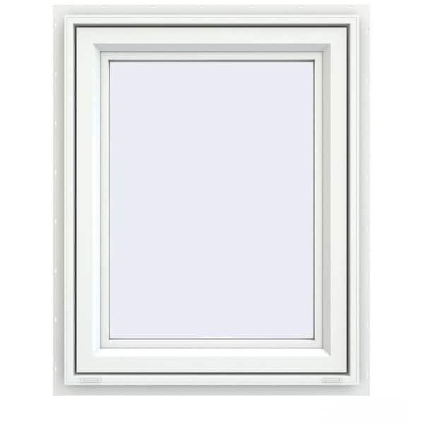 JELD-WEN 23.5 in. x 29.5 in. V-4500 Series White Vinyl Awning Window with Fiberglass Mesh Screen
