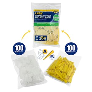 LASH Tile Leveling System Project Pack - 100 1/16 in. Leveling Clips and 100 Wedges (200-Piece)