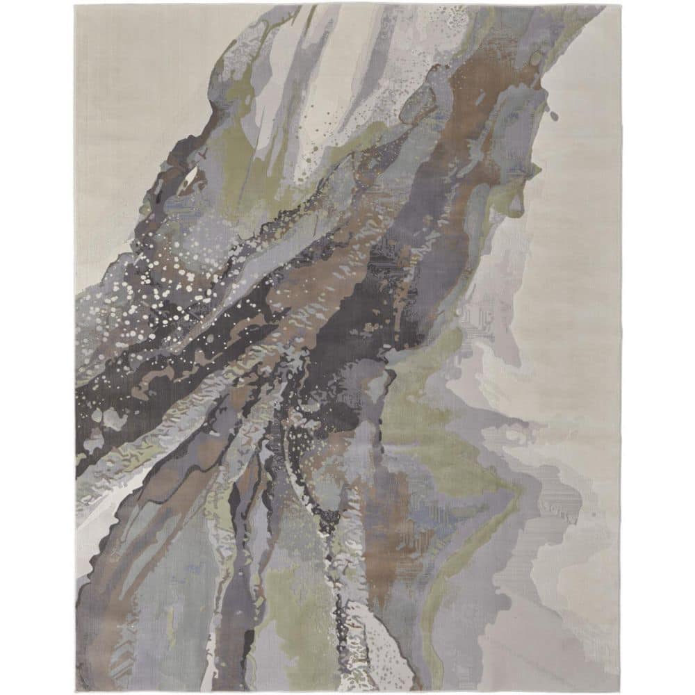 Green and Brown 12 ft. x 15 ft. Abstract Area Rug price history on PriceWatchPro