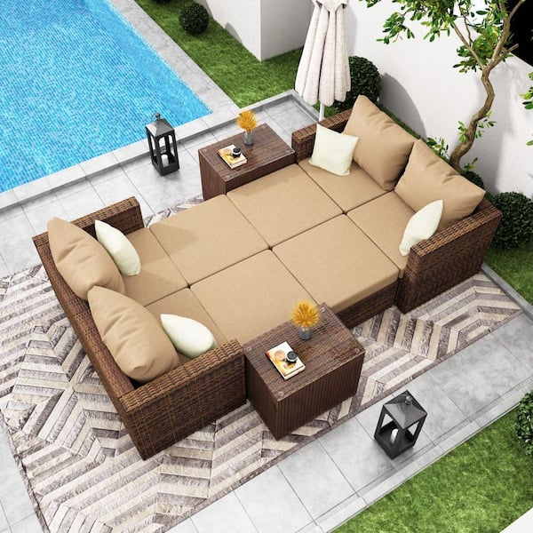 8 seater glass online outdoor table