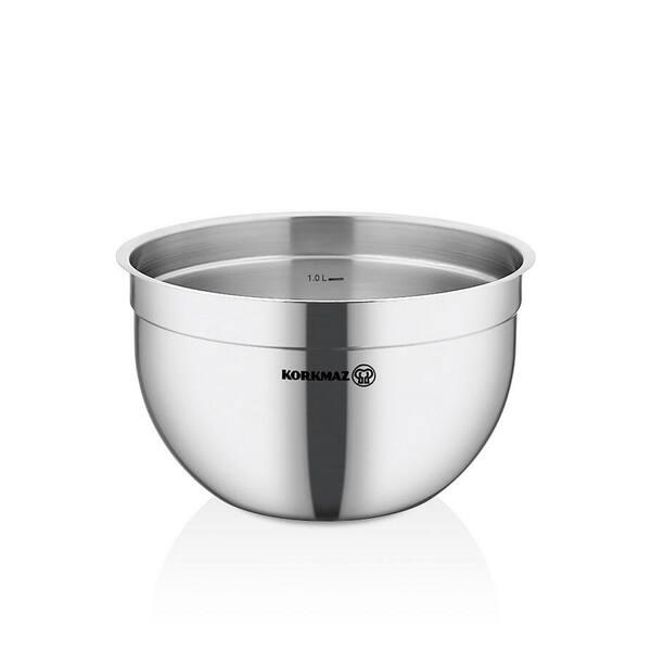 Korkmaz Korkmaz Gastro Proline 3.2 Quart Stainless Steel Mixing Bowl in Silver
