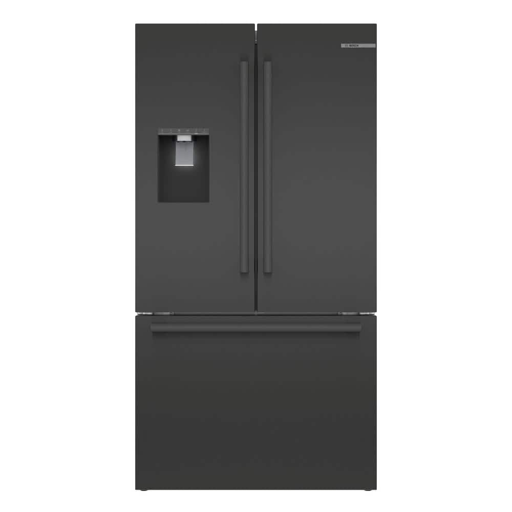 500 Series 36 in. 22 cu. ft. Smart Counter Depth French Door Refrigerator in Black Stainless Steel, Internal Water & Ice