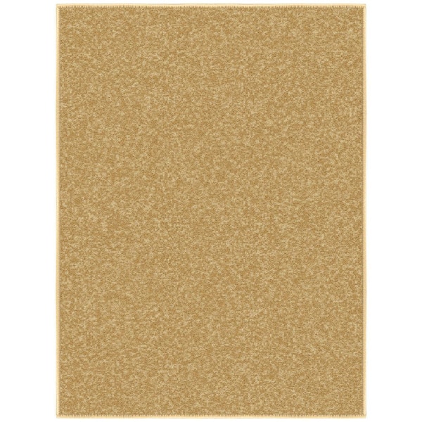 Basics Collection Non-Slip Rubberback Modern Solid Design 2x3 Indoor Area Rug/Entryway Mat, 2 ft. 3 in. x 3 ft., Beige