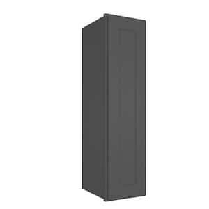 9 in. W x 12 in. D x 30 in. H in Shaker Gray Plywood Ready to Assemble Wall Cabinet 1-Door 2-Shelves Kitchen Cabinet
