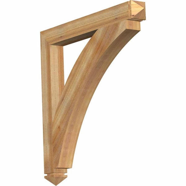 Ekena Millwork 4 in. x 38 in. x 38 in. Western Red Cedar Thorton Arts and Crafts Rough Sawn