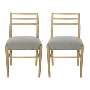 Fernleaf Gray Fabric and Wood Dining Chairs (Set of 2)