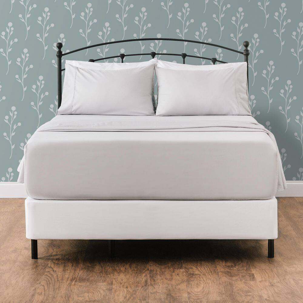 3-Piece Silver Solid Color Striped Diamond Embossed Microfiber Bedsheets Set, Twin price history on PriceWatchPro