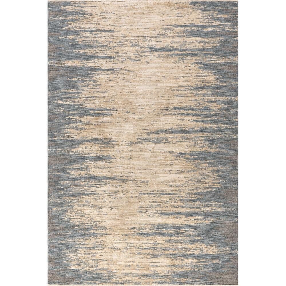 Fiadh Abstract Fringe Blue 4 ft. x 6 ft. Indoor/Outdoor Patio Rug price history on PriceWatchPro