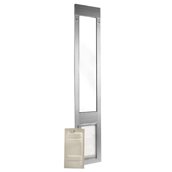 Endura Flap 10 in. x 19 in. Thermo Panel 3e Fits Patio Door 74.75 in. x 77.75 in. Tall in Satin Frame