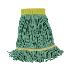 Mop Head, Super Loop Head, Cotton/Synthetic Fiber, Small, Green, 12/Carton