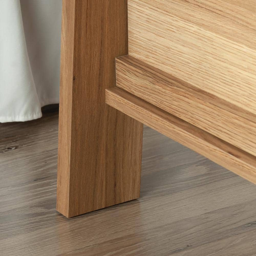 Timber Oak 1-Drawer Nightstand with Open Shelf