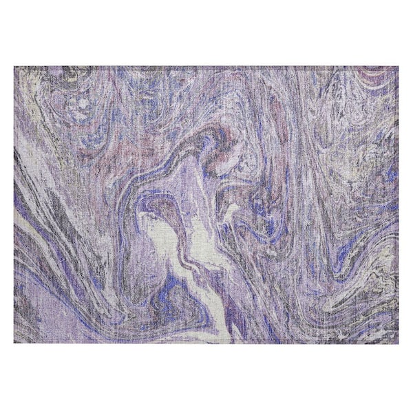 Chantille Machine Washable Indoor/Outdoor Abstract ACN1061 Lavender 1 ft. 8 in. x 2 ft. 6 in. Area Rug