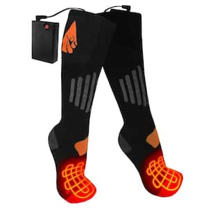 Unisex XX-Large Black Wool AA Heated Socks