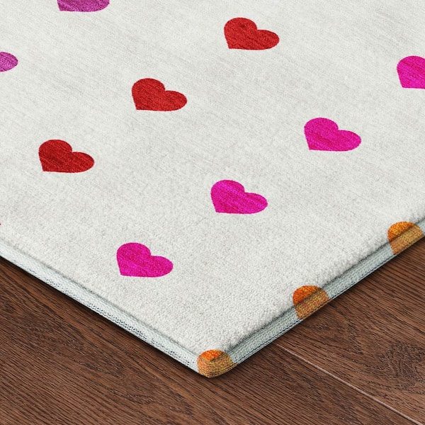 Mayfield Premium Machine Washable Abstract AMF2510 Ivory 9 ft. x 12 ft. Area Rug