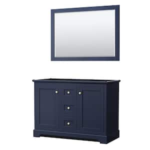 Avery 47.25 in. W x 21.75 in. D Vanity Cabinet Only with Mirror in Dark Blue