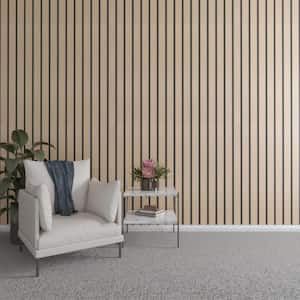 47 in. H x 3 in. W Slatwall Panels in Hickory 15-Pack