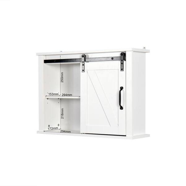 taholi 7.8 in. W x 27.16 in. D x 19.68 in. H White Bathroom Wall Cabinet