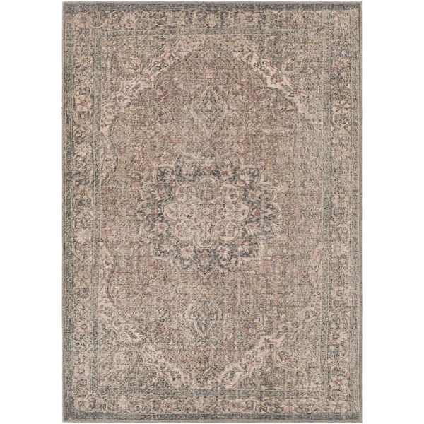 Kildonan Brown 5 ft. x 7 ft. Indoor Machine-Washable Area Rug