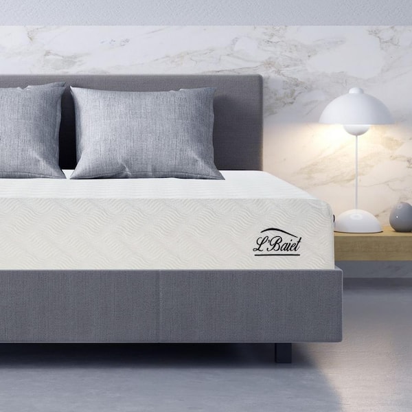 L'Baiet Twin Size Medium Firm Gel Memory Foam 8 in. Bed-in-a-Box Mattress