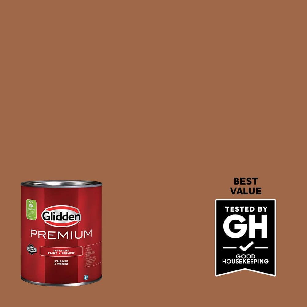 Glidden Premium 1 qt. #PPG1069-6 Foxfire Brown Flat Interior Latex